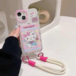 🍰MUDA🍰การ์ตูนน่ารักแฟชั่นหวานสวัสดีคิตตี้นุ่ม เคส iPhone 16 13 15 11 14 12 ProMax 16Plus XR X XSMax 7 8 14 15Plus SE2020