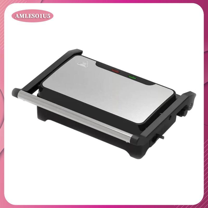 [amleso1u5] Panini Press Grill ทําความสะอาดง่าย เครื่องทํา Panini สําหรับสเต็กชีส อาหารเช้า