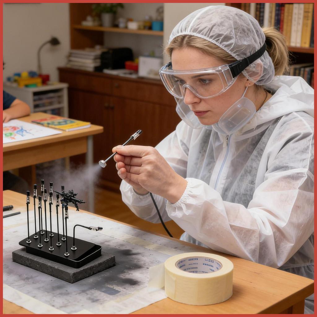 Model Painting Stand คลิปจระเข้ Bendable Secure Magnetic Model Cars Painting Stand Base สําหรับ DIY 