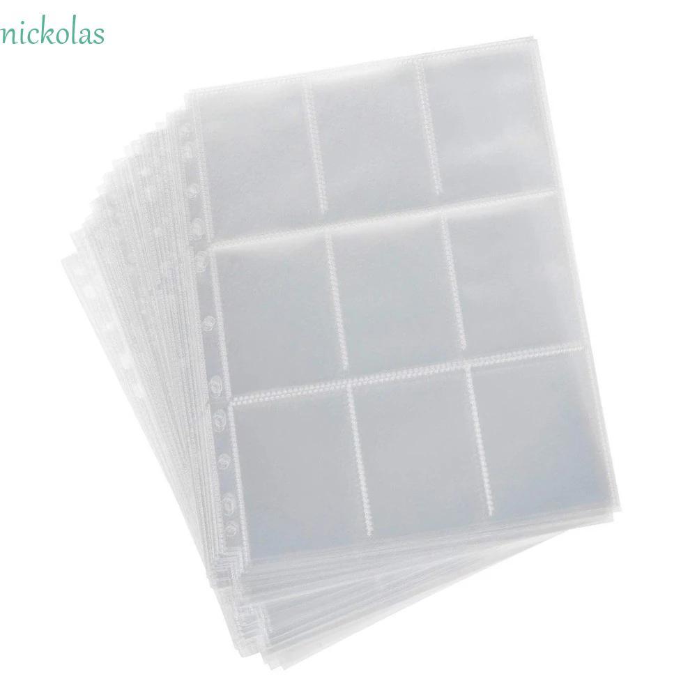 NICKOLAS Card Sleeves Transparent Collection Card Holder Card Stock Photo Albums 90 Pockets Gaming C