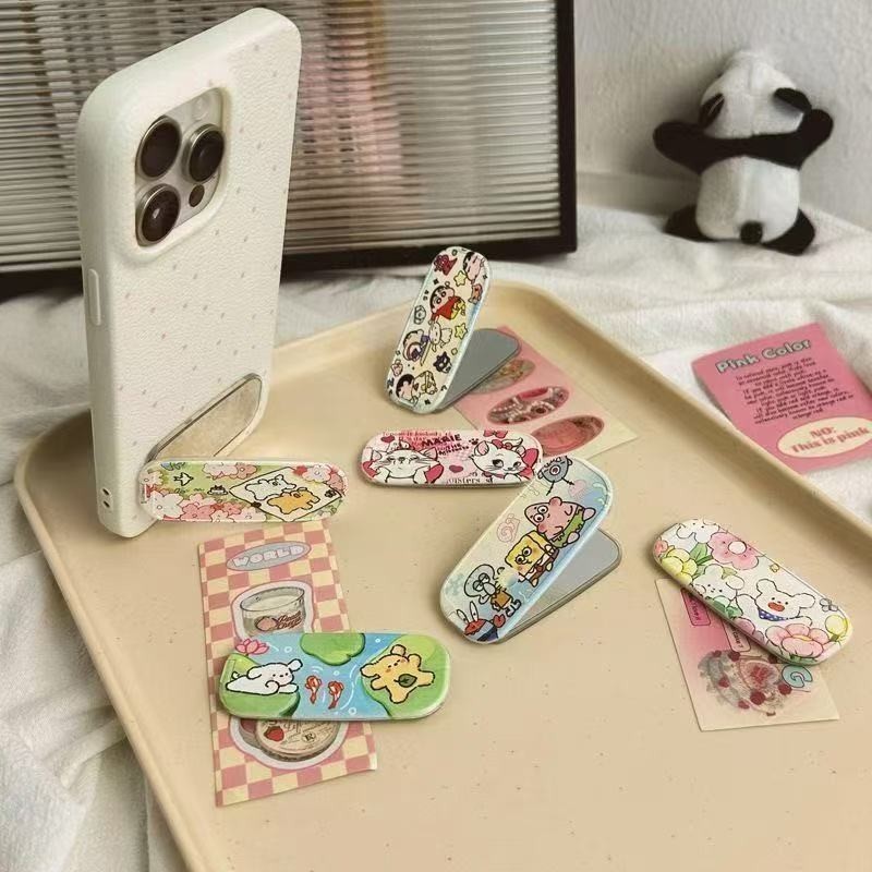🍓Tough-ขาตั้งมือถือมีกระจกพับได้สุดน่ารัก ใช้ได้กับทุกเคสมือถือ iPhone17PROMAX เคสไอโฟน-ZRQJM99-197