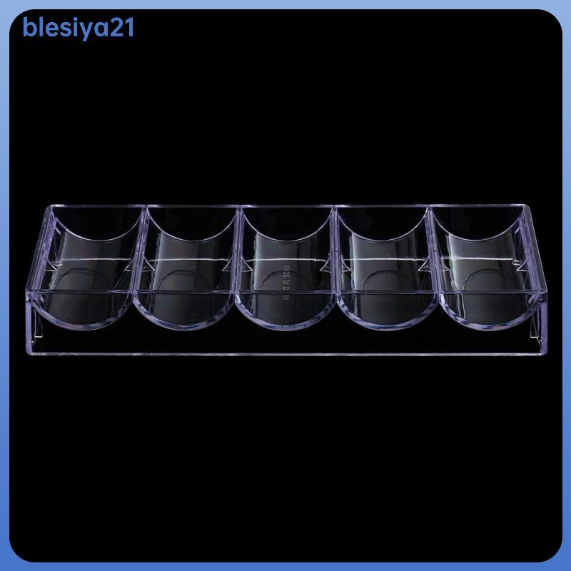 [blesiya21] กล่องเก็บถาดชิปโป๊กเกอร์ใส 100 ชิปสําหรับเกมปาร์ตี้โฮมคาสิโน