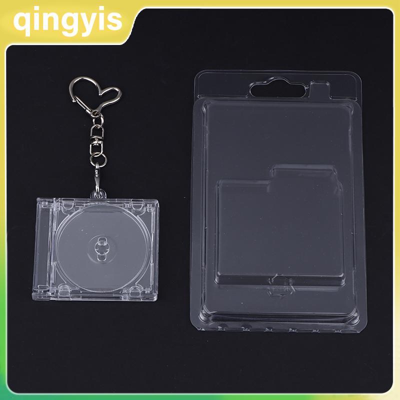[qingyis] Mini Cd พวงกุญแจอัลบั้มเคสพลาสติก Cd Cases Clear DVD Bulk DVD Jewel Keyring เพลง nk Minipa