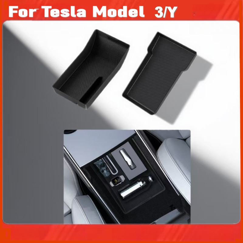 สําหรับ Tesla รุ่น 3 Highland/รุ่น Y Juniper 2026 คอนโซลกลาง Organizer Mat Armrest Storage Slot Liner