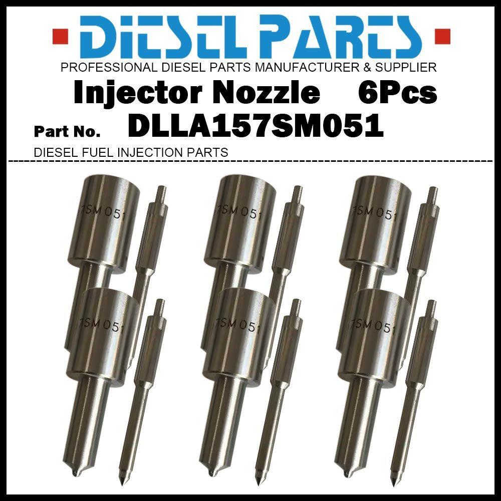 6 ชิ้นดีเซลหัวฉีดน้ํามันเชื้อเพลิงหัวฉีดเคล็ดลับ DLLA157SM051 NP-DLLA157SM051 สําหรับ Mitsubishi Fus