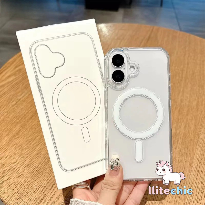 มี ส่งด่วน (สำหรับ 17 16 Pro max) เคส ชาร์จได้ เคสใส สำหรับ iPhone 16e 16Pro 16Promax 11,12,13,14,15 Pro Plus Promax