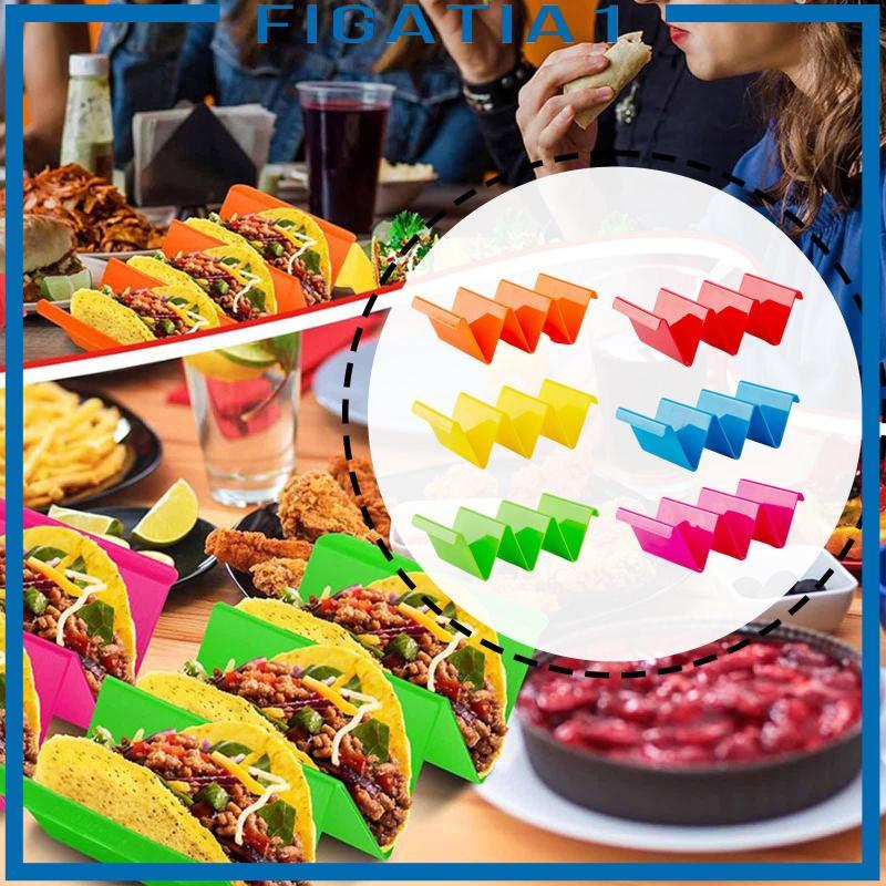 [figatia1] Taco Holder Stand Compact Taco Baking Rack สําหรับรวบรวมร้านอาหารปาร์ตี้