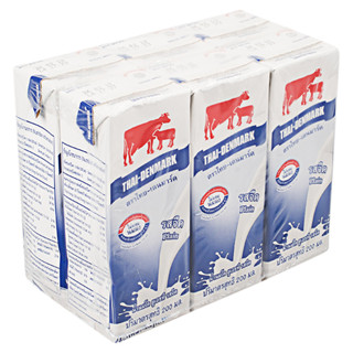 ไทยเดนมาร์คนมยูเอชทีรสจืด 180มล. แพค 6 Thai Denmark UHT Milk…