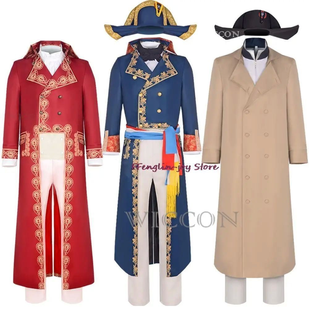 18Th 19th ยุคกลาง Century Napolon คอสเพลย์ Bonaparte เครื่องแต่งกายภาษาฝรั่งเศสคําจักรพรรดิคอสเพลย์ท