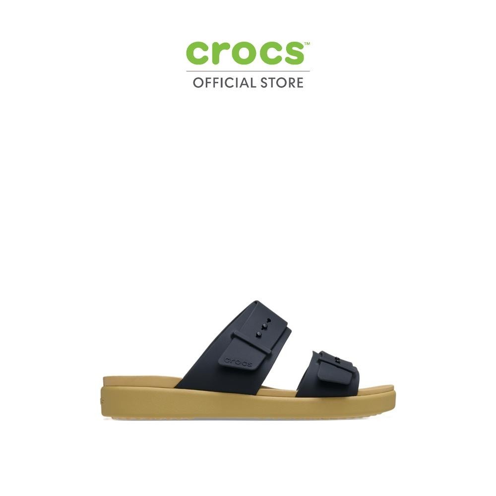 CROCS รองเท้าแตะผู้หญิง BROOKLYN BUCKLE LOW LOW รุ่น 211215-00W - BLACK/TAN