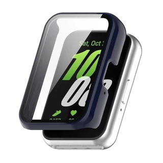 กระจกนิรภัย PC กรณีนาฬิกา for Samsung Galaxy Fit 3 ทุกรอบป้องกันหน้าจอฝาครอบป้องกัน กันชนเชลล์ฟิล์ม อุปกรณ์เสริม