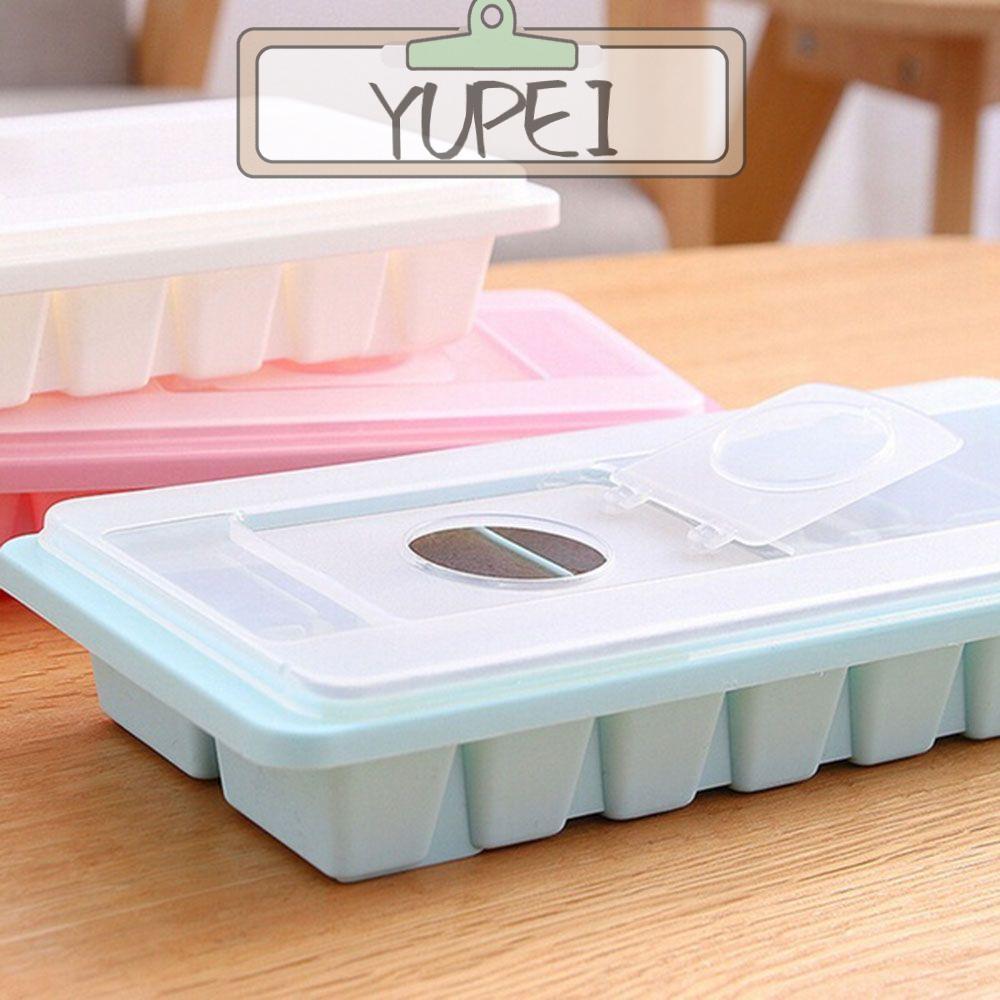YUPEI 16 Cavity Ice Tray Cover Maker Box Jelly Freezer