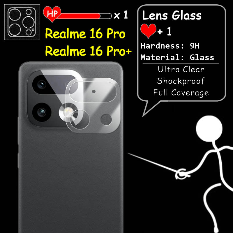 สําหรับRealme 16 15 Pro Plus 5G Ultra Clear Slimกลับเลนส์กล้องคลุมทั้งหมด 9HกระจกนิรภัยGuard Protect
