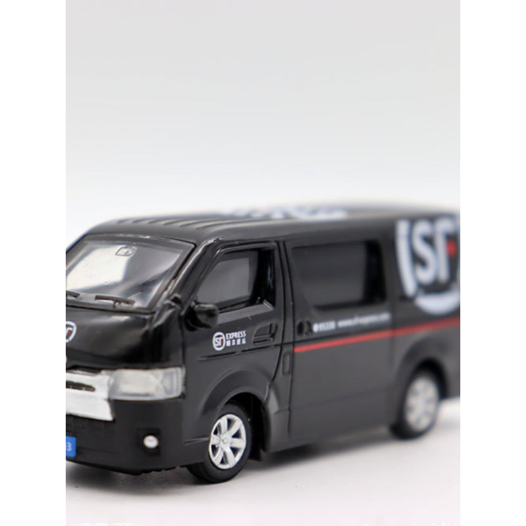 [โมเดลรถ] Tiny Micro Shadow 1/64 รถโลหะผสม HIACE Feng * Tianhaishi Van SF SF SF Express Transporter 