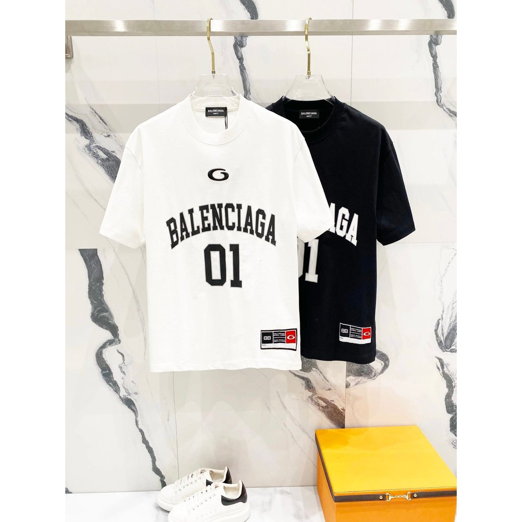 BALE & NICIA @ GA2026 ขนาดใหญ่ 6XL Star รอบคอแขนสั้นเสื้อยืดคู่สไตล์ผู้ชายสองเส้น Classy ธุรกิจ Stre