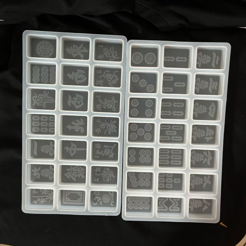 New Product#Epoxy Resin Mahjong Mold42Large size complete set of handmade silicone mahjong tiles diy