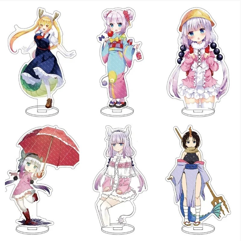 Standee Anime Dragon Maid Kobayashi Miss Kobayashis Dragon Maid Kanna Kamui Tohru Mica Model Study D