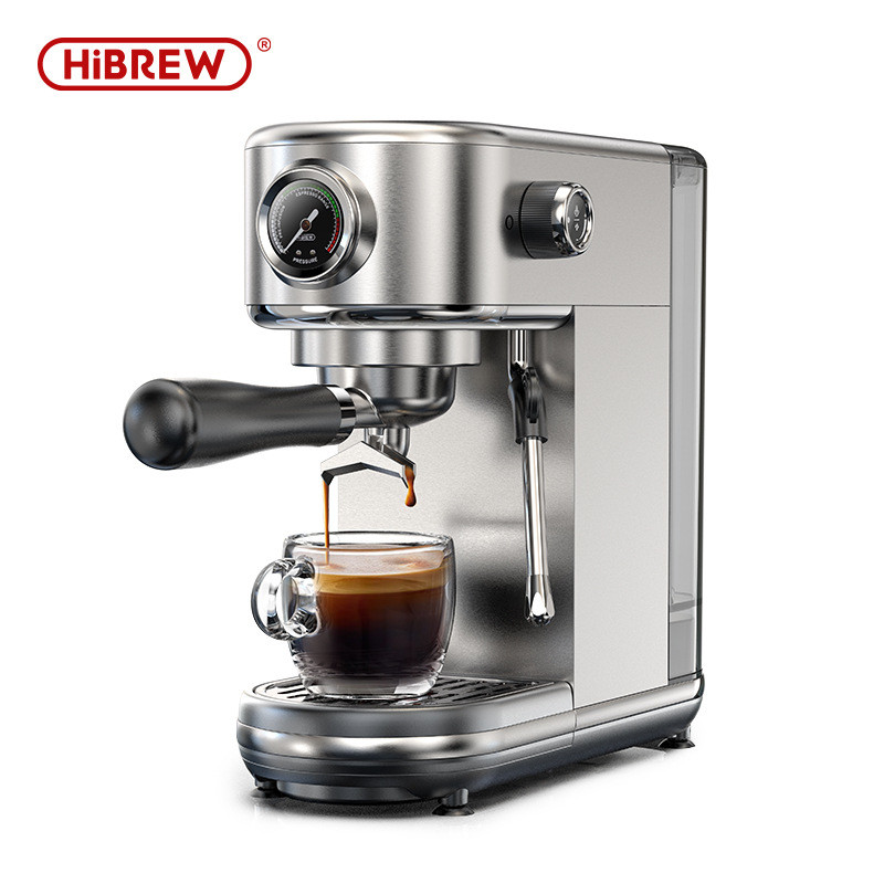 HiBREW HiBREW H10B เครื่องชงกาแฟในครัวเรือนขนาดเล็กอิตาเลี่ยน Full Semi-Automatic Milk Frother แบบบู