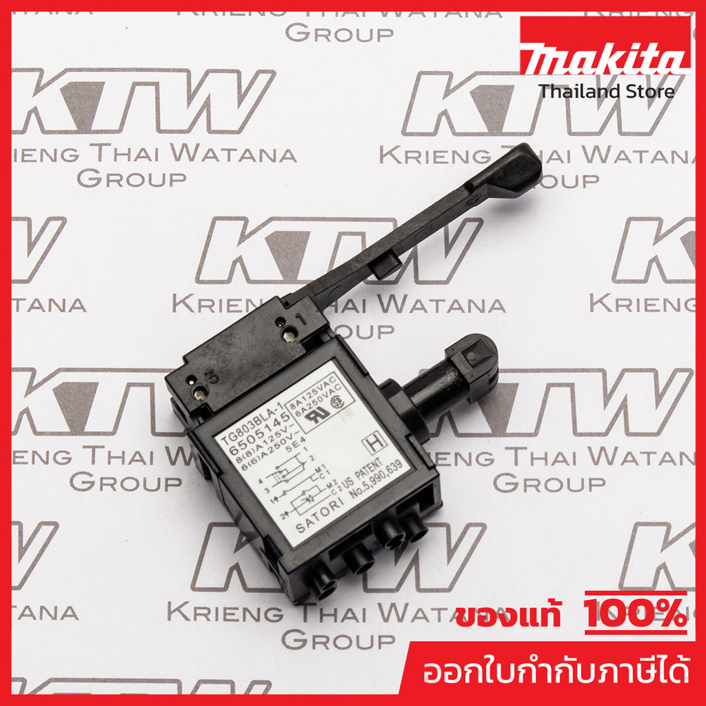 MAKITA มากีต้า MP650514-5 อะไหล่HR-2410#73สวิทซ์เปิด-ปิดTG803BLA-1 NO.73 SWITCH J2MK711X FOR HR2410 