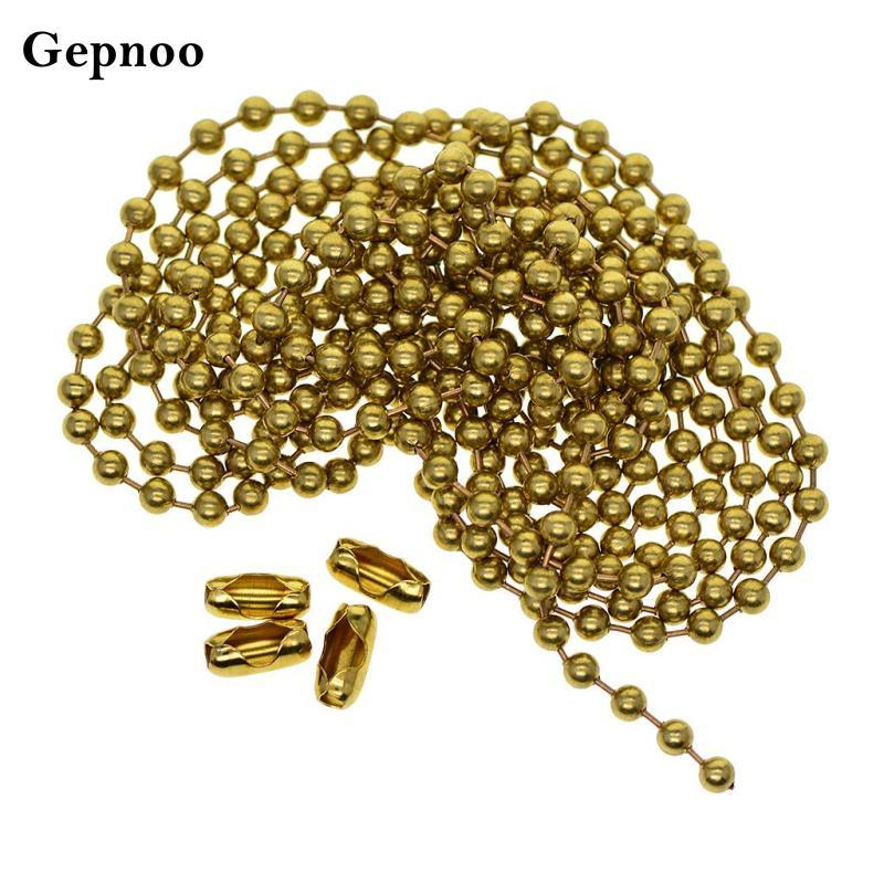 [Gepnoo] 2.2Yards Metal Ball Chains พร้อมตัวเชื่อมต่อ Claspsps Beading Craft ผลการค้นหา