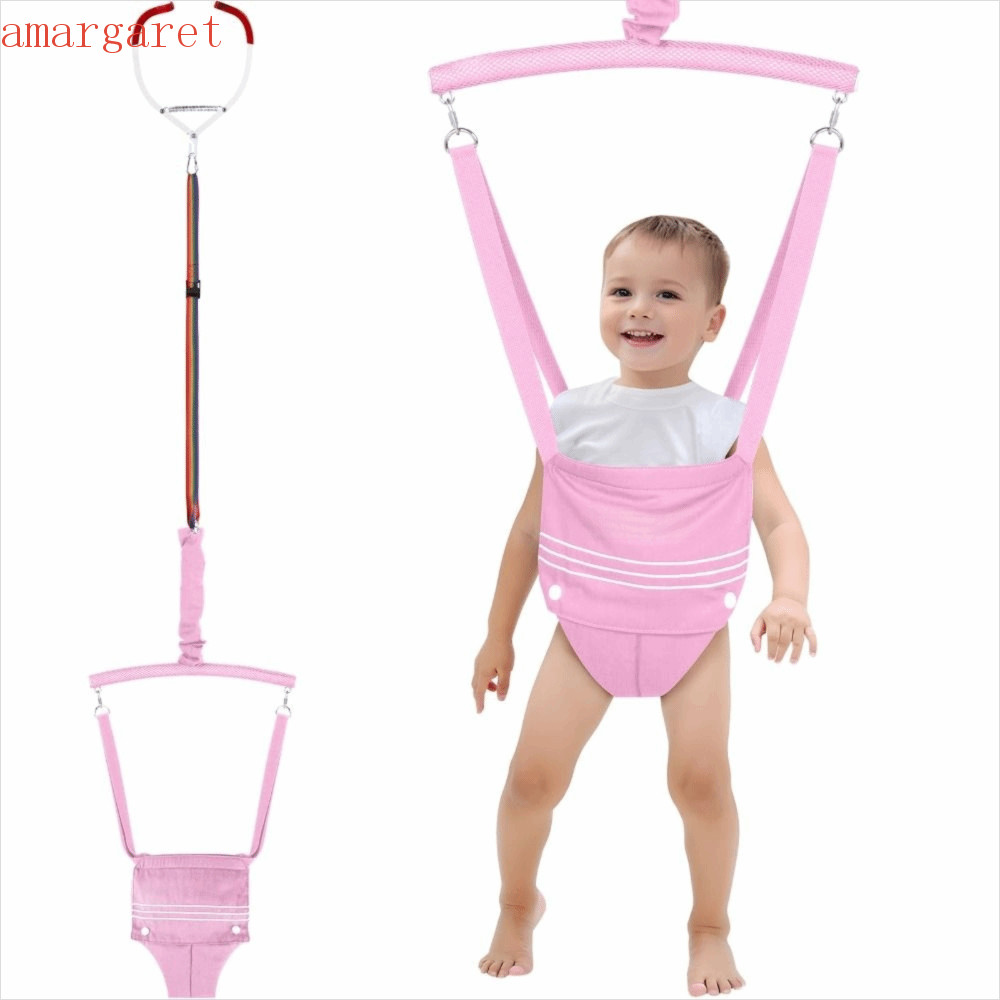 AMAGARET เก้าอี้กระโดดเด็ก, สายรัดปรับได้ Early Education Baby Jumper, Lifting Belt Safety Baby Door