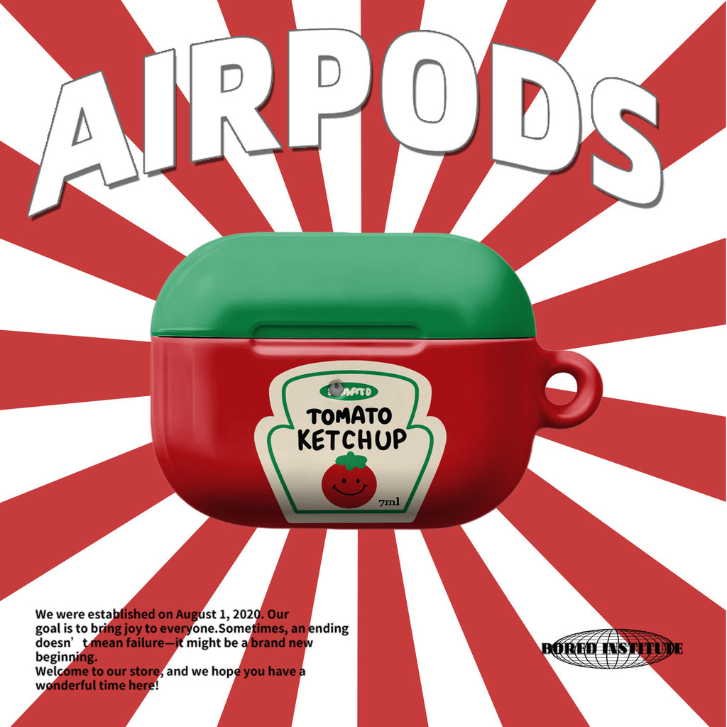 เคส airpods pro 2 airpods 4 case Nicheซอสมะเขือเทศเหมาะสําหรับairpods4/3 Appleชุดหูฟังไร้สายบลูทูธHi