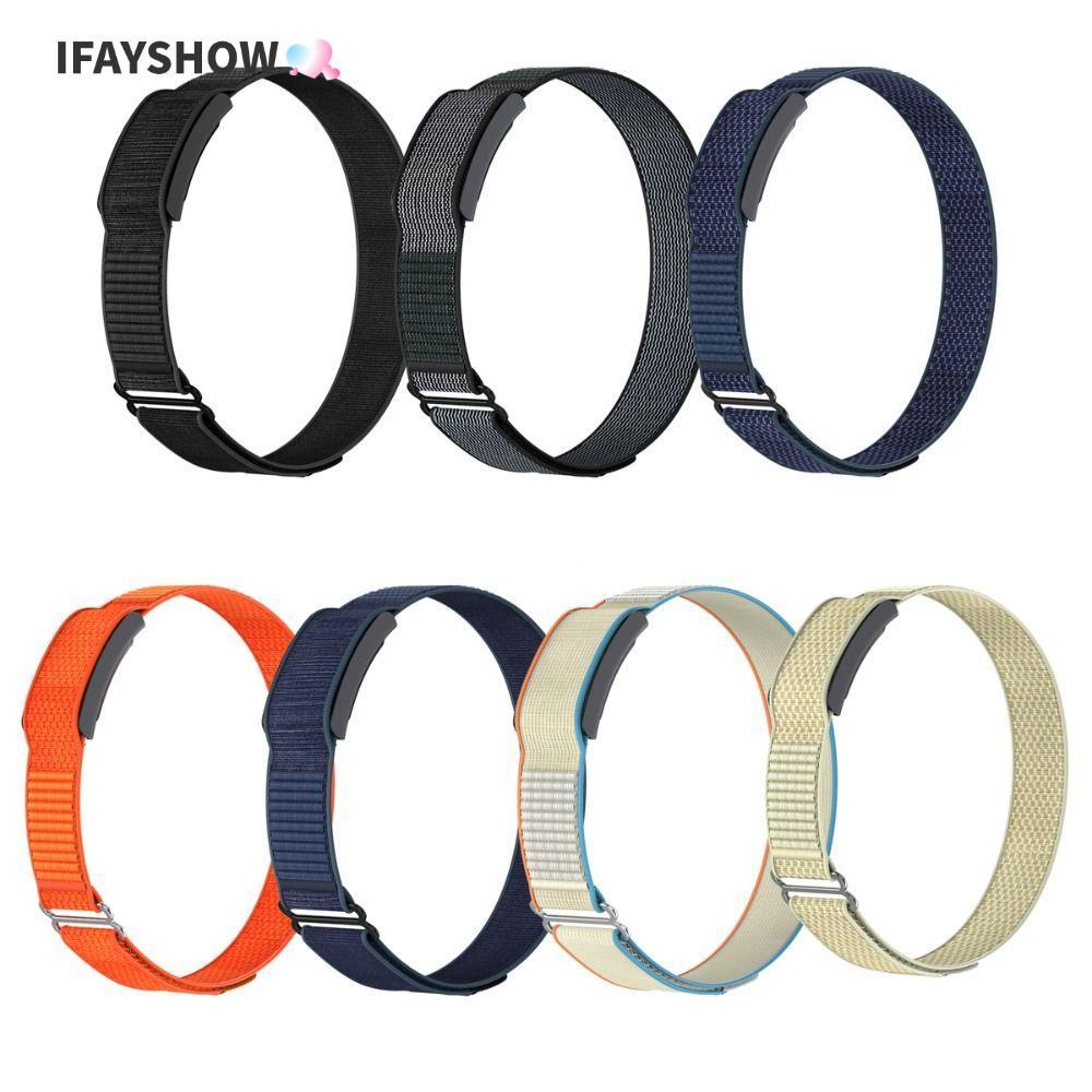 IFAYSHOW Fitness Tracker Strap, 22 มม.,ไนลอน Breathable Loop Design สายรัดข้อมือสําหรับ Amazfit Helio Strap