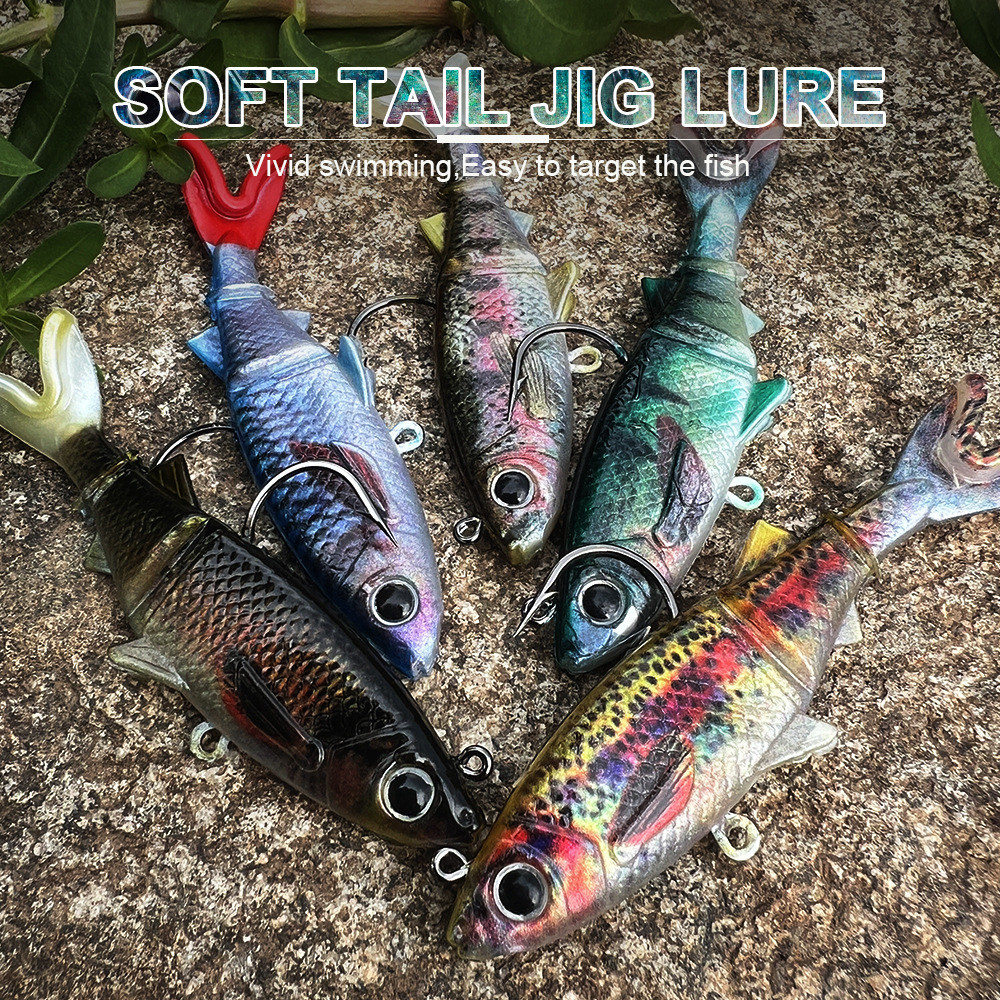 ​เหยื่อปลานิ่มหัวตะกั่ว  8g 12g 16.5g 21.5g 26.5g เลียนแบบธรรมชาติ สำหรับปลาตะเพียน-ปลากะพงน้ำจืดทะเล