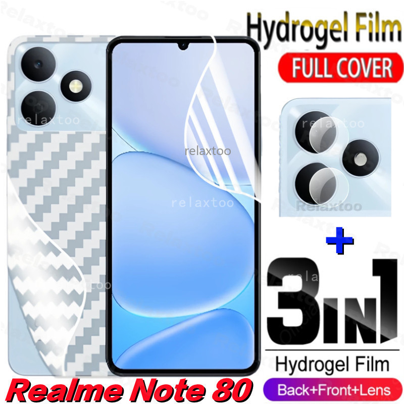 3IN1 ด้านหน้ากลับ Hydrogel Soft ฟิล์มสําหรับ Realme Note80 หมายเหตุ 80 T X 80T 80X Note80T Note80X R