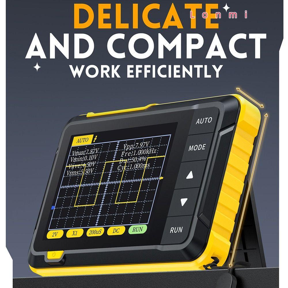 LONMI ออสซิลโลสโคปยานยนต์,พร้อมเอาต์พุต PWM 800 VPP Digital Oscilloscope, Mini 200KHz Analog Bandwid