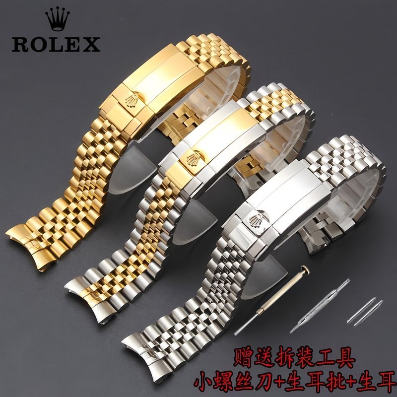 เหมาะสําหรับสาย Rolex 18k Gold Steel Band Log Type Greeny Type Series Cola แหวนนาฬิกา 20 มม.