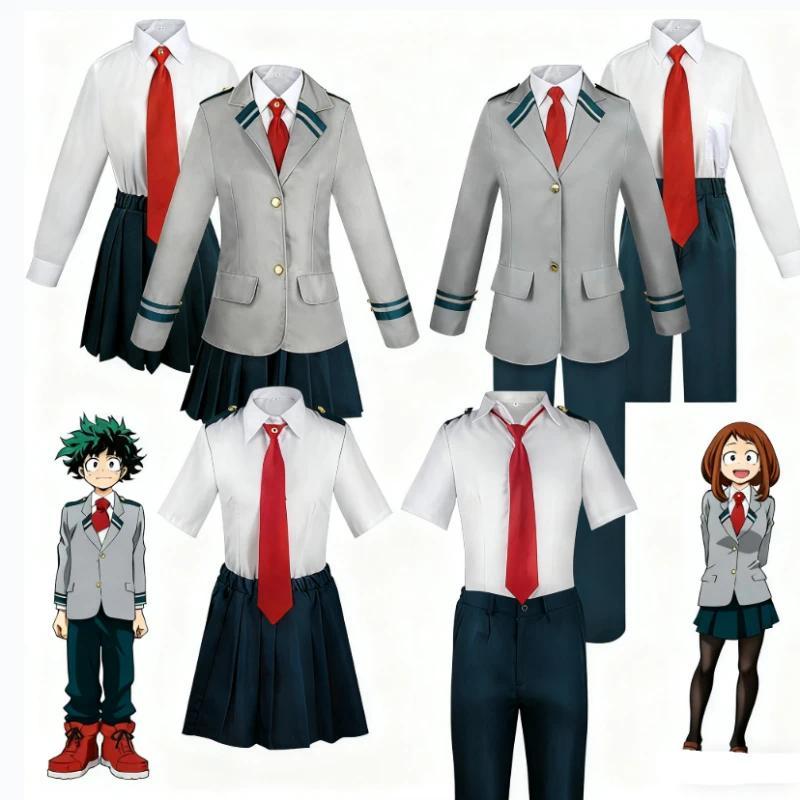 อะนิเมะ My Hero Academia Ochaco Uraka Izuku Midoriya คอสเพลย์เครื่องแต่งกาย Unisex Campus สไตล์ญี่ปุ่น JK ชุดฮาโลวีน