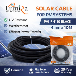 Lumira Solar Cable PV1-F DC 4mm / 6mm 10M สายไฟโซล่าเซลล์ ทน UV ทนความร้อน สำหรับ Solar Panel