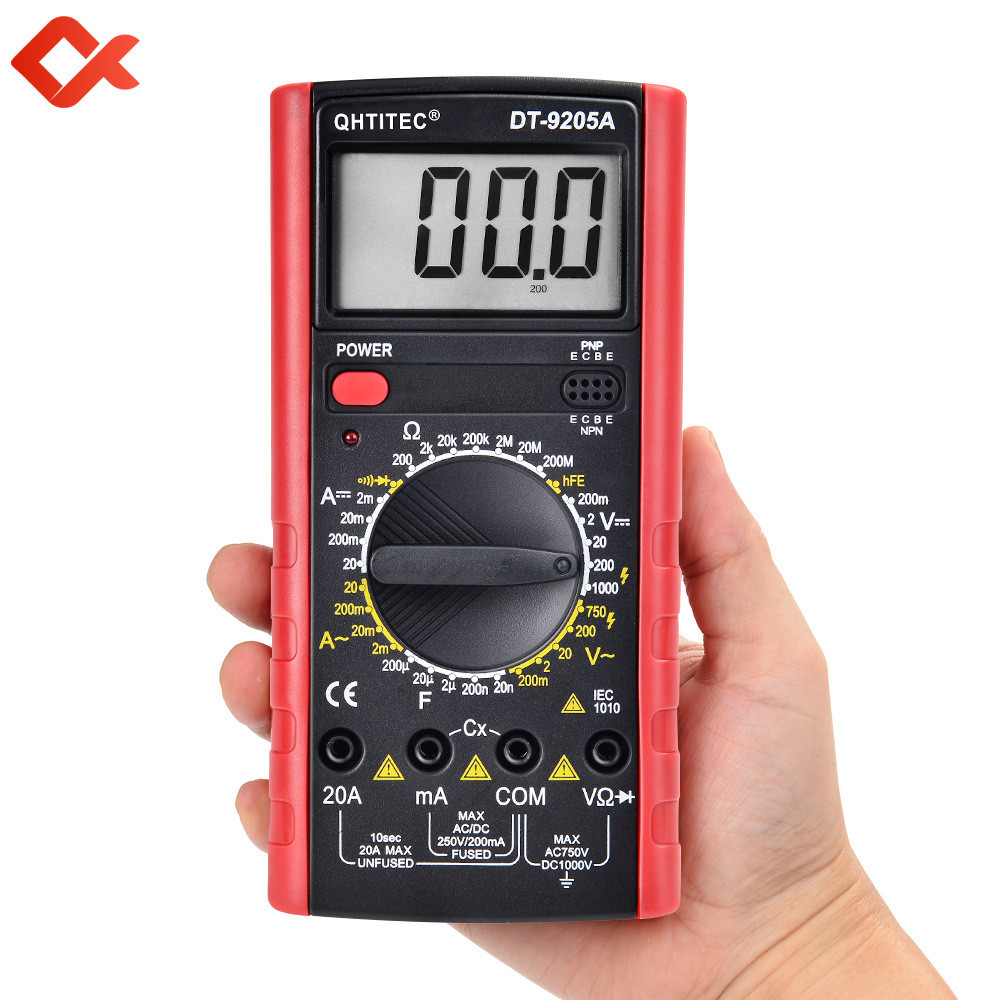 QHTITEC Multimeter DT9205A Digital high-precision fully automatic electrician multimeter with digita
