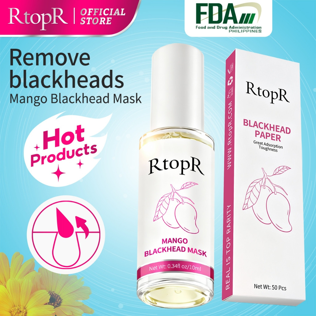 RtopR Mango Blackhead Remover Mask Deep Clean Pores รักษาสิว Peeling Off Nose Mask 10ml
