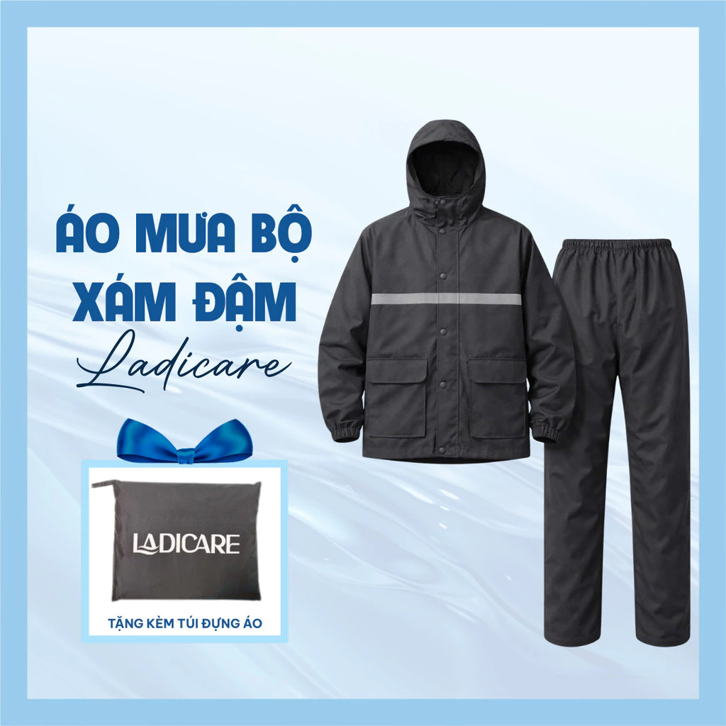 ลาดิแคร์ ชุดเสื้อกันฝนสะท้อนแสง ผ้าหนังปลา thumbnail 10
