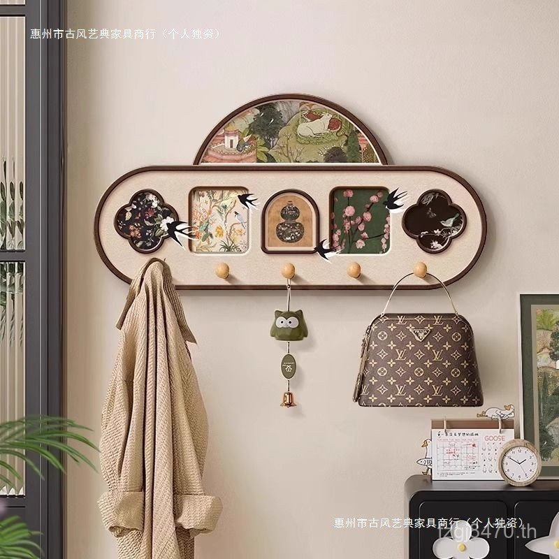 ครัวเรือนเสื้อชั้นวางตกแต่งห้องนอนฟรีโบราณเสื้อชั้นวางหมวกแขวนผนังตะขอพรุนแขวน โอ4vt