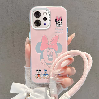 เคส Vivo V70 Case เคสลายการ์ตูนคู่รักน่ารัก มิกกี้ มินนี่ เมาส์ แบบด้าน กันกระแทก พร้อมสายคล้องโทรศัพท์ ขอบซิลิโคนอ่อนนุ่ม เคสโทรศัพท์สำหรับสาว ๆ นักเรียน