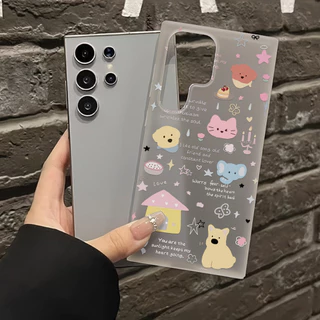 ลูกสุนัขน่ารัก เคสโทรศัพท์ For Samsung A27 A37 A57 S26 UItra A07 A17 A16 A06 A15 A35 A36 A55 A56 โปร่งใสแบบฝ้า เคส