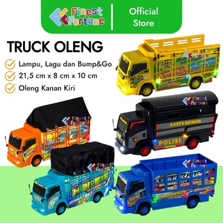 MAINAN ANAK TRUCK DUMP DAN POLISI / TRUCK OLENG LAMPU DAN LAGU/ BUMP&GO(PACKING BUBBLEWRAP TERMASUK)