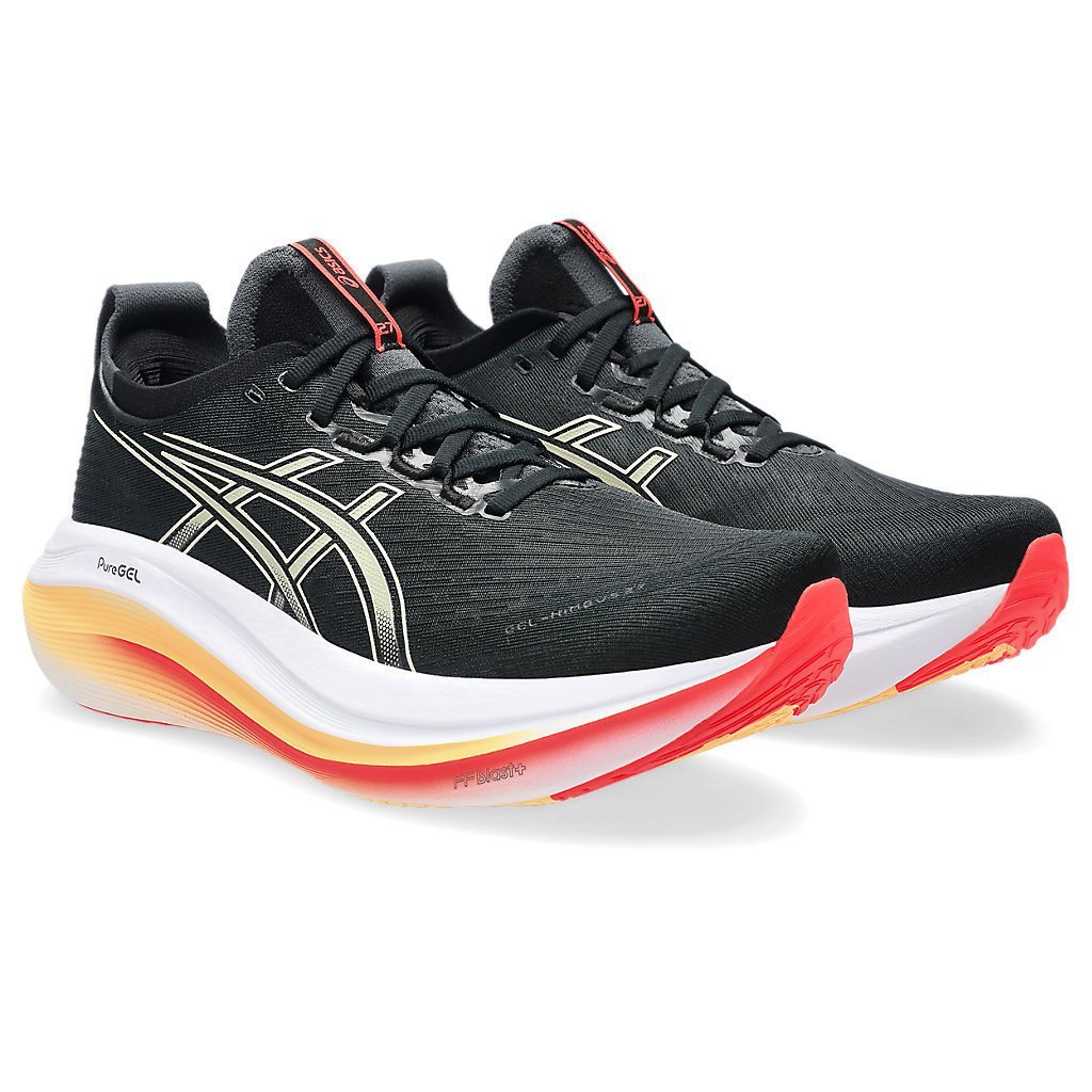 ASICS Gel-Nimbus 27 (2E Wide) รองเท้าวิ่งผู้ชายใน Bla/Khaki AE8N