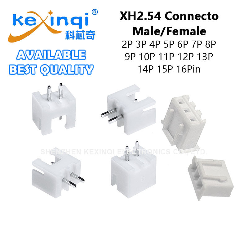 (10-100 ชิ้น) XH2.54 ปลั๊ก Connecto 2P 3P 4P 5P 6P 7P 8P 9P 10P 11P 12P 13P 14P 15P 16P Pin ชายหญิงสายไฟเชื่อมต่อ