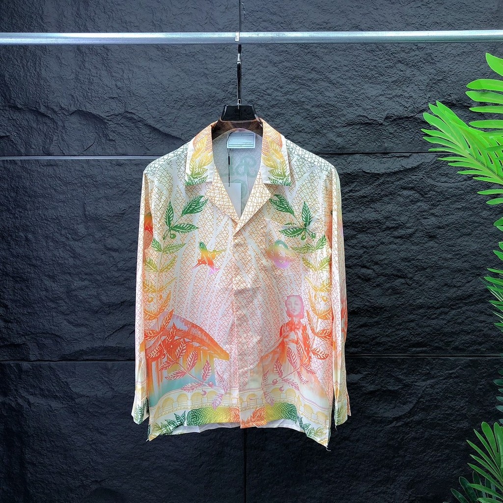 9R6F CASABLANCA Youth ยอดนิยมแฟชั่นสบายๆการพิมพ์ดิจิตอลเสื้อ Unisex