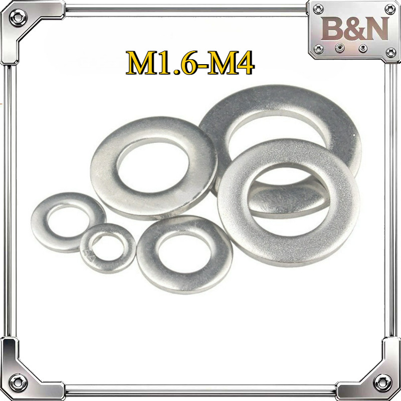 แหวนอีแปะ แหวนรอง สแตนเลส 304 แหวนรอง แบบหนา แบบบาง M1.6/M2/M2.5/M3/M4 Flat Washer Stainless Steel  
