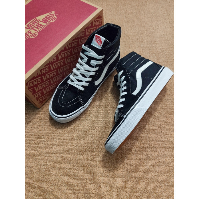 Real100%Vans SK8 High Sneakers VANS Black/Blue รองเท้าผ้าใบFree Shipping