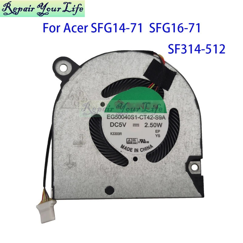 พัดลม CPU สําหรับ Acer Swift Go 14 SFG14-71 N23C6 16 SFG16-71 N23C7 SF314-512 N21C2 EG50040S1-CT42-S