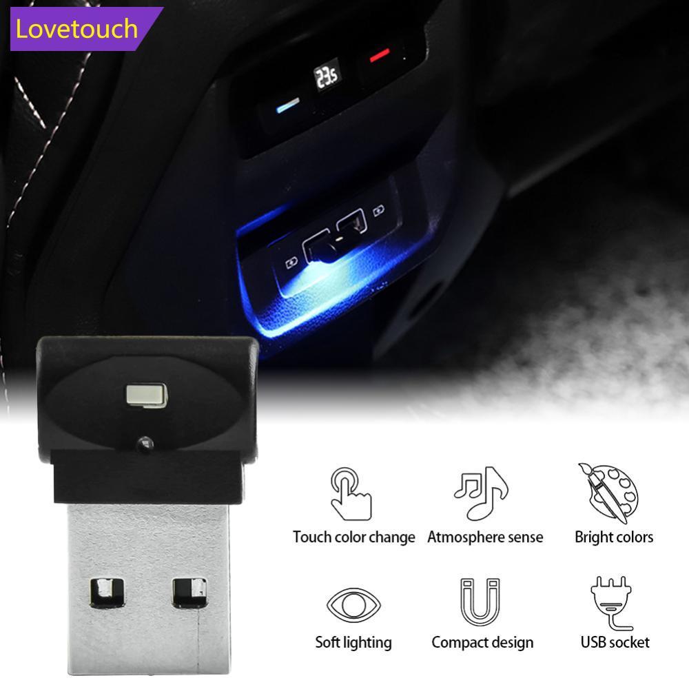 LOVETOUCH รถ USB ภายใน Ambient บรรยากาศโคมไฟเท้าไฟสัญญาณ LED โคมไฟอ่านหนังสืออัตโนมัติตกแต่ง X2Z9
