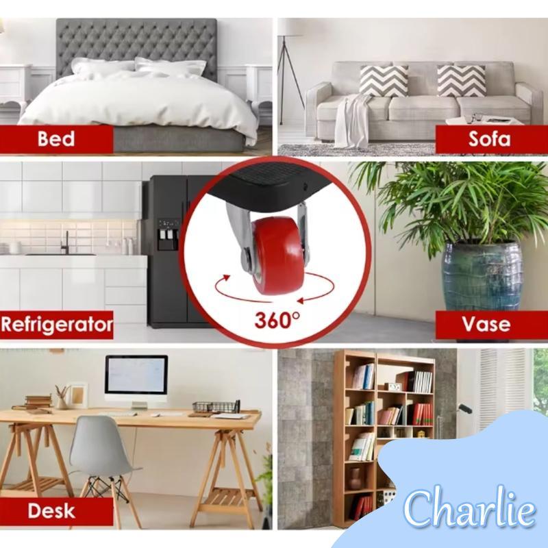 Char Heavy Duty 5 ล้อล้อเลื่อน 4 ความสูงปรับเฟอร์นิเจอร์ Moving Pad