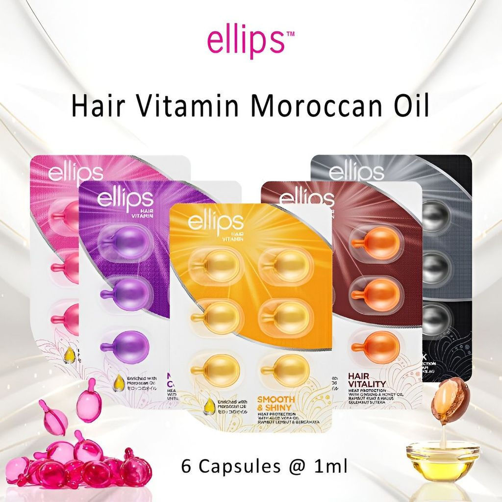 New Product#Bali, Indonesia Ellips Damage-repairing hair care oil capsules, smooth, no-rinse, frizz-