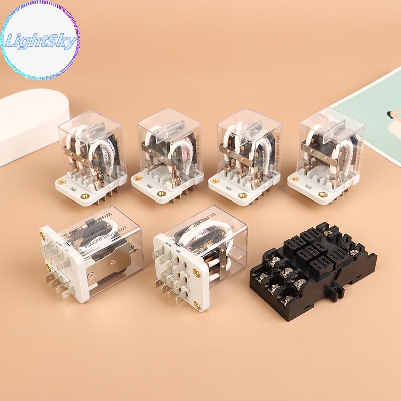 LightSky รีเลย์ระดับกลาง JQX-38F 3Z 40A รีเลย์ไฟฟ้ารีเลย์แม่เหล็กไฟฟ้า DC12V DC24V AC220V TH